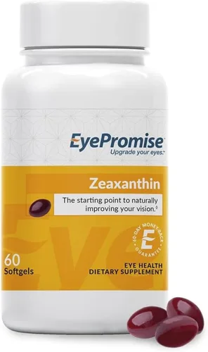 EyePromise Suplementos de zeaxantina para la salud ocular - 60 cápsulas blandas, suministro para 60 días | Vitaminas oculares con 10 mg de