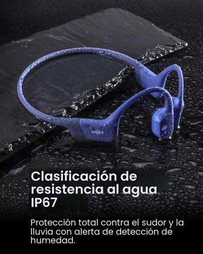 Miniatura 4 de SHOKZ OpenRun Mini - Auriculares de Conducción Ósea, Auriculares Deportivos Bluetooth Inalámbricos de Oreja Abierta para Correr y Entrenamiento, Azul