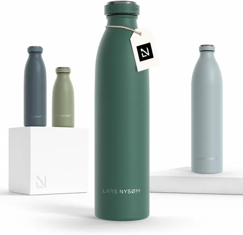 Miniatura 48 de LARS NYSØM Botella de agua XL de acero inoxidable aislada 12oz 17oz 25oz 34oz 51oz Botella térmica aislada para bebidas calientes y frías Azul