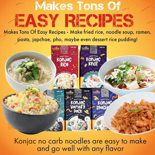 Miniatura 6 de Fusion Select Konjac Noodles - Shirataki Angel Hair sustituto a base de plantas - Pasta de dieta saludable - rica en fibra - Vegana, apta para keto
