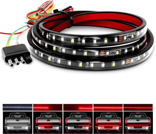 Miniatura 2 de Nilight Barra de luz para portón trasero de camión de 60 pulgadas, tira de luz LED de una fila y 50004R, 120 unids/60 pares de terminales de cable