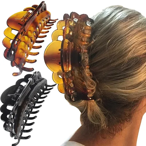 Miniatura 12 de Pinzas para cabello grandes de plástico, para mujeres con cabello grueso
