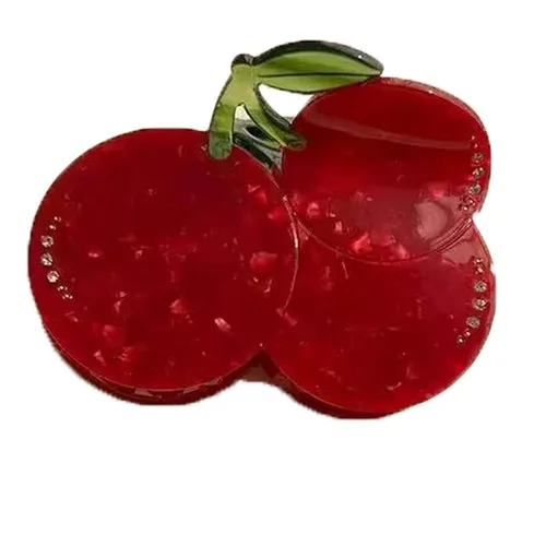 Miniatura 11 de Pinzas de garra de manzana, pinzas de pelo de melocotón jugoso, pinzas de pelo de frutas, pinzas de pelo de acetato para mujeres, pinzas pequeñas