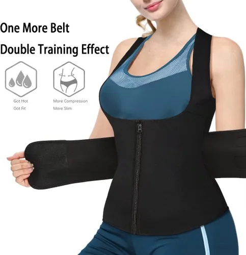 Miniatura 2 de HOPLYNN - Faja modeladora de neopreno para mujer en forma de chaleco para reducir la cintura, control de abdomen, le da forma a la cintura