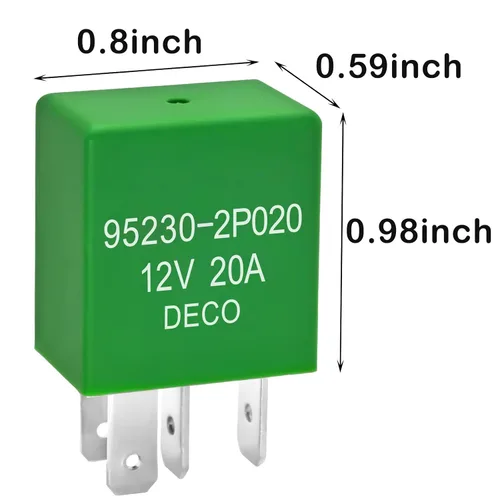 Miniatura 2 de Relé 95230-2P020 (juego de 2), relé de potencia multiusos de 4 pines 12 V 20 A, compatible con vehículos Hyundai y Kia seleccionados