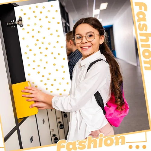 Miniatura 6 de Hsei Papel tapiz magnético de lujo para casillero escolar, 12 x 36 pulgadas, decorativo, extraíble, magnético, accesorios para niñas, niños