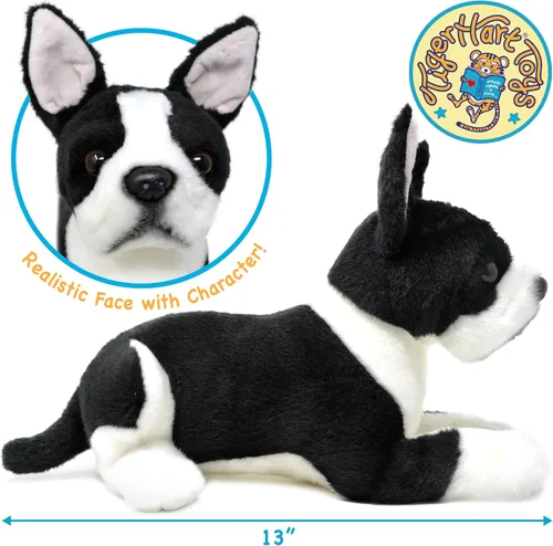 Miniatura 3 de TigerHart Baxter The Boston Terrier - Perro de peluche de 12 pulgadas