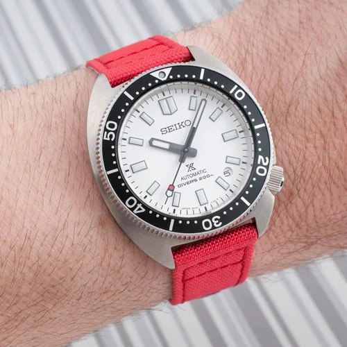 Miniatura 118 de StrapHabit Correa de reloj de liberación rápida, correa de reloj de tela de vela, dos longitudes, correa de reloj de piel de nailon, 0.748 in, 0.787