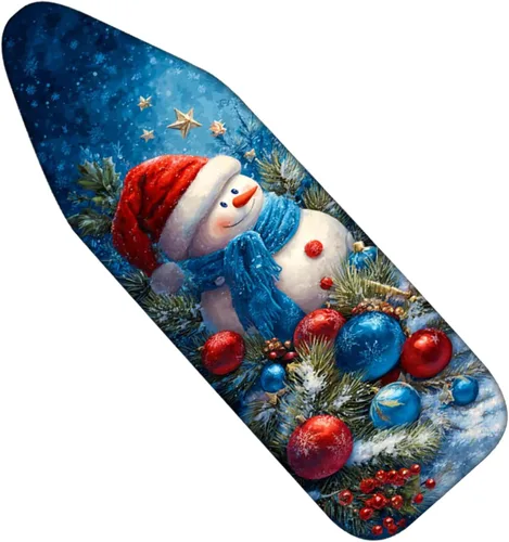 Miniatura 12 de Nuxovilar Funda para tabla de planchar de poliéster de 15 x 54 pulgadas, diseño de hombre de jengibre navideño y golosinas de 15 x 54 pulgadas