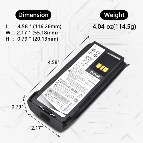 Miniatura 2 de PMNN4807A - Batería de repuesto para radios portátiles de dos vías R7 (2 unidades)