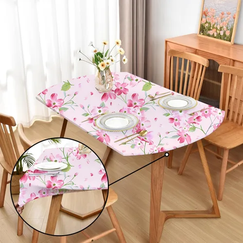 Miniatura 48 de Mantel ajustado blanco con elástico para mesas plegables de 48x48 pulgadas, manteles lavables y elásticos de elastano para mesas de cartas, manteles