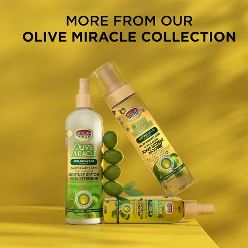 Miniatura 5 de African Pride Olive Miracle - Champú y acondicionador 2 en 1, hidratante y desenredante para cabello rizado y rizado, con aceite de oliva y aceite