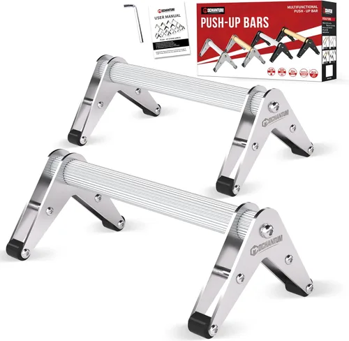 Miniatura 10 de Push Up Bar - Heavy-Duty Stainless Steel Pushup Stands with Non-Slip Base, 660LB Capacity, Portable Home Gym Equipment for Strength Training & Floor