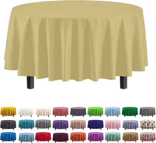 Miniatura 62 de Party Solids Paquete de 6 manteles de plástico prémium de 54 pulgadas x 108 pulgadas. Cubierta de mesa rectangular de plástico - Aqua