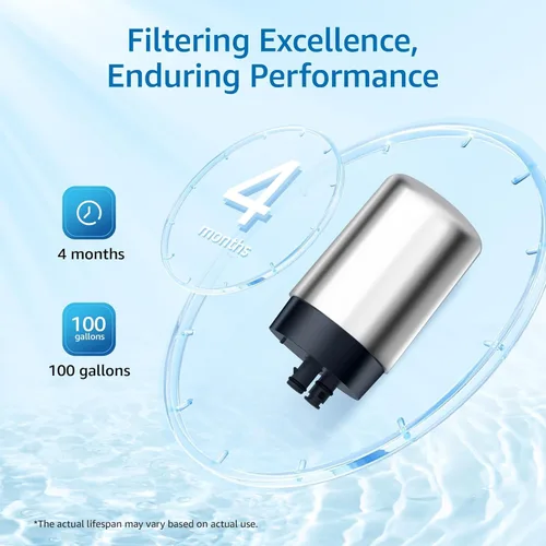 Miniatura 4 de Filterlogic FF27S Filtro de grifo, repuesto para filtro Brita®, sistema de filtración de agua Brita® 36311, FR-200, FF-100, 100 galones, cromo