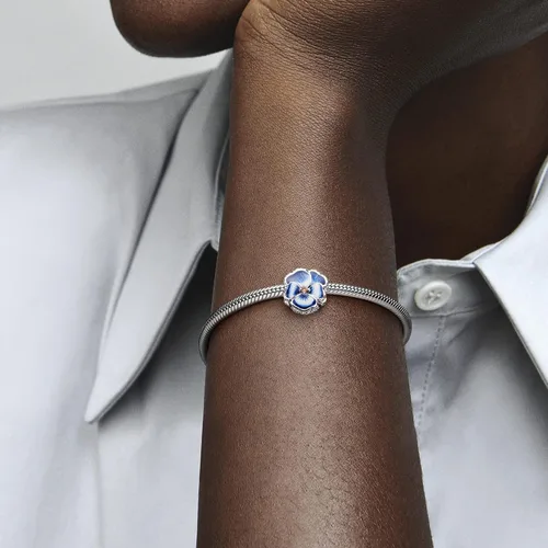 Miniatura 7 de Pandora Blue Pansy Flower Charm