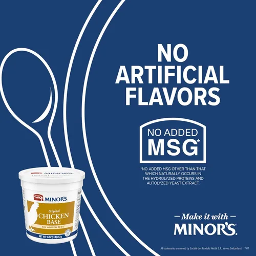 Miniatura 3 de Minor's Base de Res y Caldo, Ideal para Sopas y Salsas, 0 Gramos de Grasas Trans, Sin MSG Añadido, 16 oz (Paquete de 3)