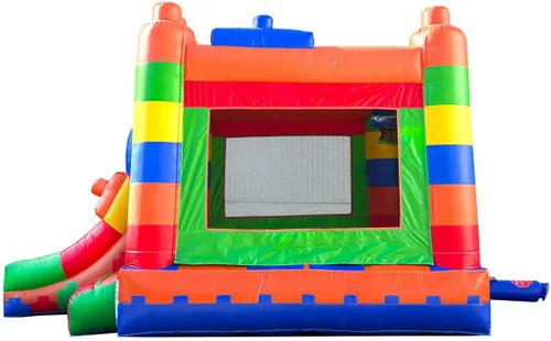 Miniatura 6 de Crossover - Casa inflable de rebote con tobogán para niños, 26.5 x 12 x 14.5 pies, bloque de construcción combinado de tobogán acuático, incluye