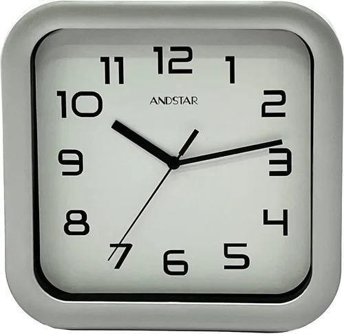 Miniatura 10 de Reloj cuadrado redondo, moderno, retro, silencioso, funciona con pilas, números arábigos precisos, diseño decorativo para el hogar, sala de estar