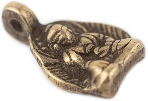 Miniatura 2 de The Bead Chest Colgante de Buda de latón envejecido (0.630x0.984 in)