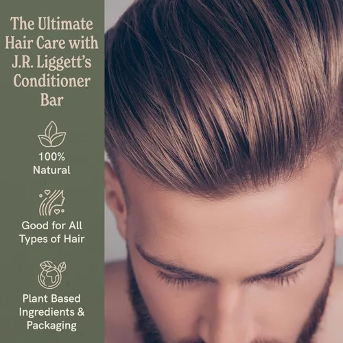 Miniatura 5 de J·R·LIGGETT'S Barra Acondicionadora – Fórmula Original, acondicionador para cabello totalmente natural con aceite de coco y manteca de cacao, sin