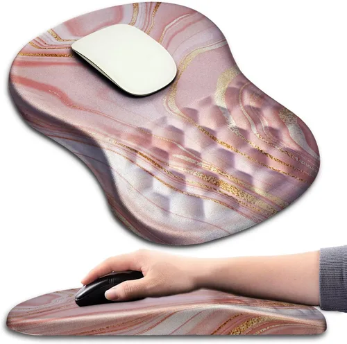 Miniatura 17 de Hokafenle Alfombrilla ergonómica para ratón con soporte para muñeca con diseño de masaje, reposamuñecas para aliviar el dolor, con espuma