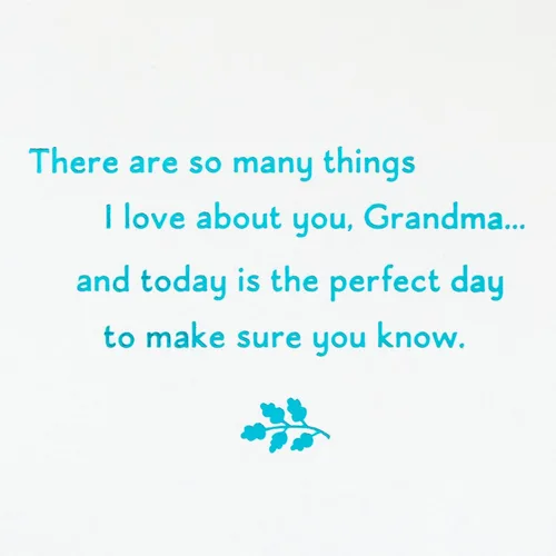 Miniatura 4 de Hallmark Tarjeta para abuela (So muchas cosas que amo de ti) de nieto, nieta, tarjeta de cumpleaños para nana, pensando en ti, día de la madre