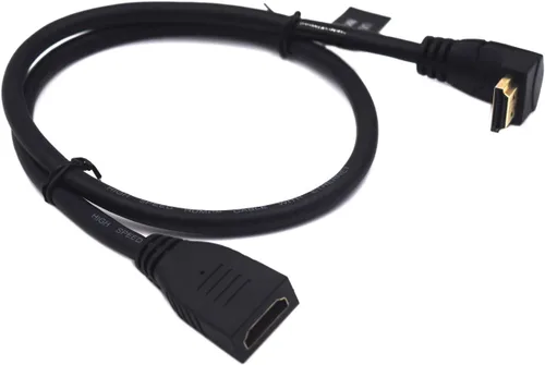 Miniatura 5 de Cable de extensión HDMI 8K a 60Hz de 2 pies, 48 Gbps, cable Ultra HD, recto hembra a macho en ángulo descendente, extensor HDMI 2.1, cable
