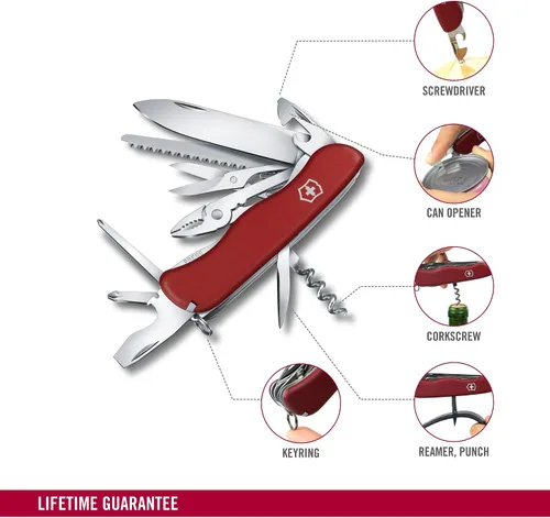Miniatura 3 de Victorinox Hércules, cuchillo suizo rojo del ejército