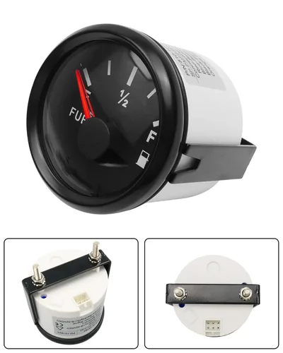 Miniatura 3 de Indicador de nivel de combustible de 0-90 ohm, medidor de combustible marino impermeable con esfera de 52 mm y retroiluminación LED, medidor Medidor