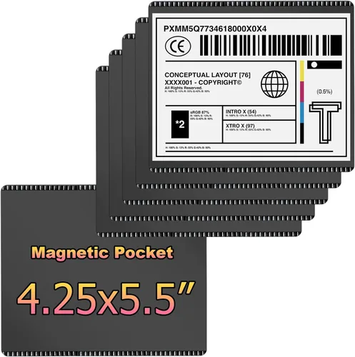 Miniatura 8 de Marco de Fotos Magnético Negro CHUNNIAO 4X6 para Refrigerador, Fundas de Imanes de Fotos Negro 4X6" 10PCS