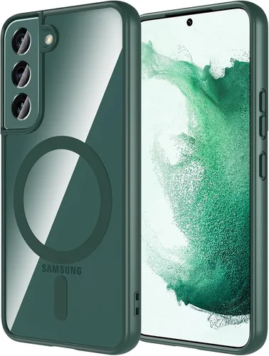 Miniatura 16 de Hensinple Funda Magnética para Samsung Galaxy S22, Funda para Teléfono Galaxy S22 [Compatible con MagSafe], Cubierta Magnética Transparente