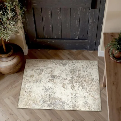 Miniatura 41 de HUGEAR Alfombra de entrada de 2 x 3 pulgadas, color beige, lavable a máquina, alfombra abstracta para puerta de entrada, alfombra