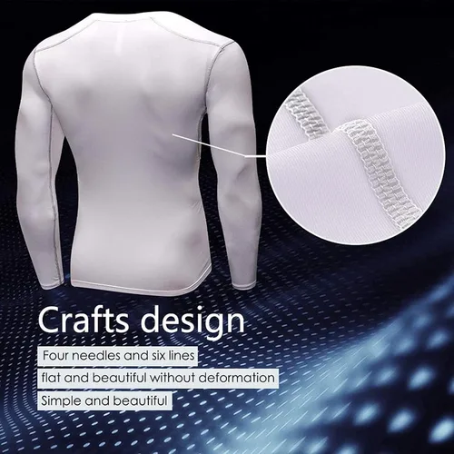 Miniatura 6 de Queerier Paquete de 3 camisetas de compresión para hombre, camisetas de manga larga para hombre, camiseta térmica deportiva