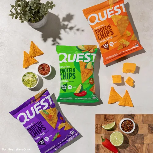 Miniatura 5 de Quest Tortilla Style - Paquete variado de chips de proteína, chile lima, queso nacho, tacos cargados, 12