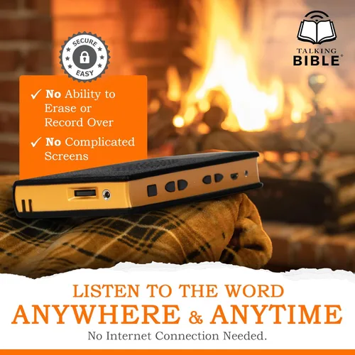 Miniatura 3 de Reproductor electrónico de audio de la Santa Biblia en inglés para personas mayores, niños y ciegos, alimentado por energía solar y recargable por