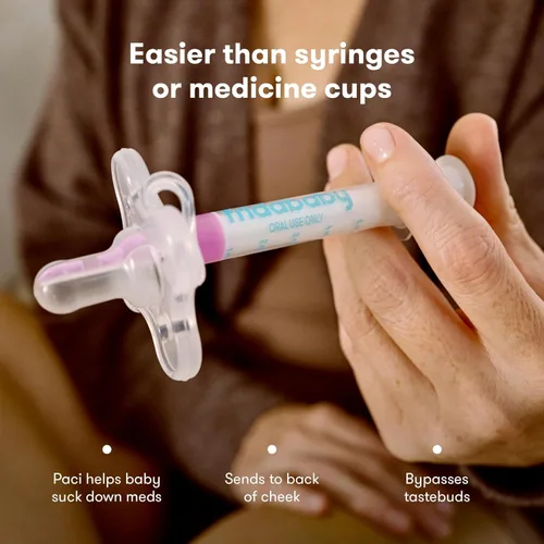 Miniatura 3 de Frida Baby Chupete medicinal, jeringa medicinal y chupete Accu-Dose + Frida Baby Windi Gas y alivio de cólicos para bebés (10 unidades)