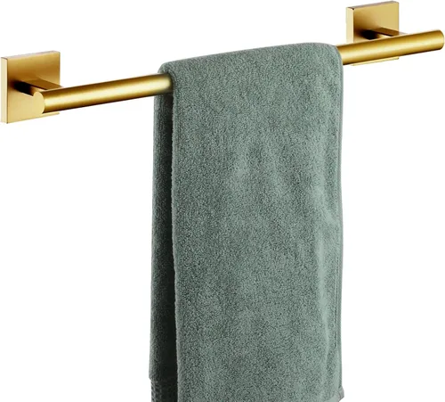 KOKOSIRI Barra de Toalla de Mano para Baño, Soporte de Toalla para Baño y Cocina, Anillo de Toalla de 12 Pulgadas, Acero Inoxidable Cepillado Dorado