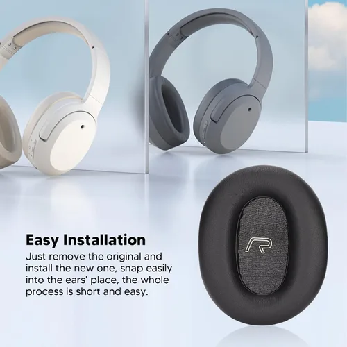 Miniatura 2 de Almohadillas para auriculares, para W860NB W830BT Bluetooth reemplazo de auriculares, espuma y piel de proteína suave, cojín grueso para los oídos