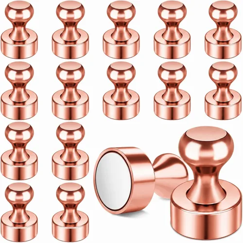 Miniatura 13 de FINDMAG Paquete de 16 imanes para refrigerador, imán de refrigerador, imanes pequeños para pizarra blanca, imán de neodimio fuerte, imán de tierras