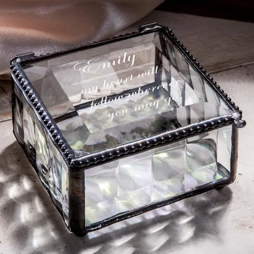 Miniatura 3 de Joyero personalizado decorativo para tocador, organizador de almacenamiento, regalo de recuerdo para amiga, hija, hermana, niña, mujer, decoración