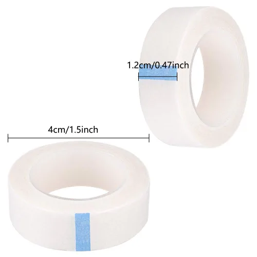 Miniatura 3 de TUPARKA 8 rollos de cinta de pestañas blanca, cintas adhesivas para pestañas, cinta de pestañas para suministro de extensiones de pestañas, 9M cada