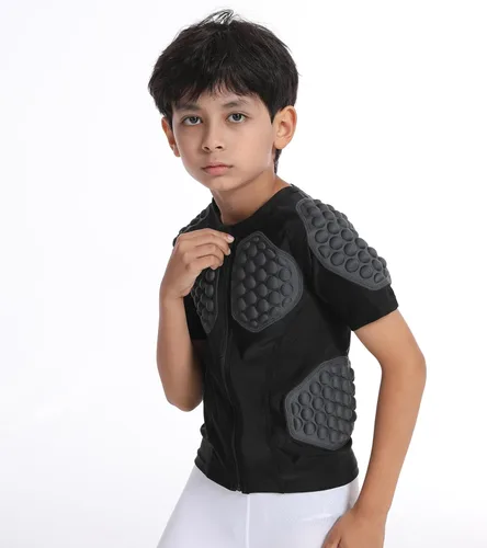 Miniatura 2 de Topeter Protector de pecho y costilla, camiseta protectora de paintball para niños y jóvenes Negro