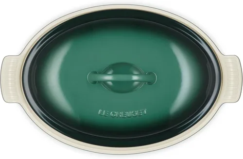 Miniatura 3 de Le Creuset Cazuela ovalada cubierta Heritage Stoneware, 4 cuartos de galón (14"), Artichaut