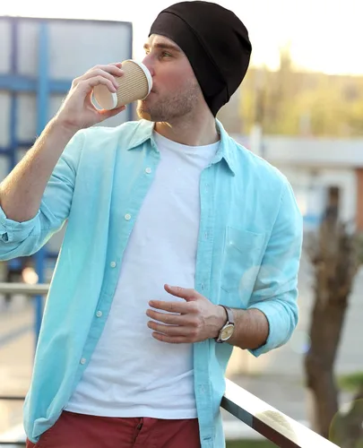 Miniatura 7 de Syhood 6 gorras de algodón para hombre, gorro multifuncional para dormir, casco para hombres y mujeres