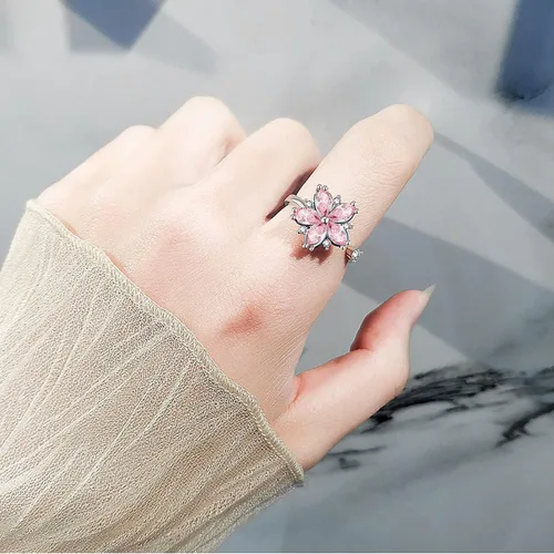 Miniatura 3 de Anillo de plata 925, anillos de plata ajustables para mujer, anillos de pulgar abiertos, anillos de circonio, anillos ajustables, anillos abiertos