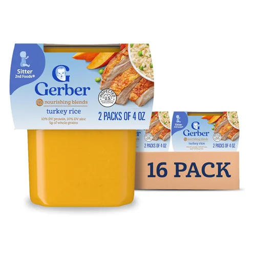 Miniatura 12 de Gerber Baby Food 2nd Foods, cena, puré de pollo con manzana, tubos de 4 onzas, paquete de 2 (paquete de 8)