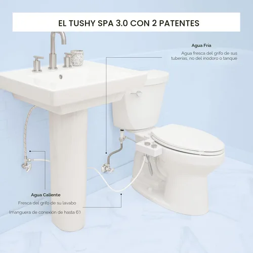 Miniatura 3 de TUSHY Spa - Accesorio de bidé para inodoro de agua caliente autolimpiable. Boquilla, ángulo y presión ajustables. Fácil instalación DIY en el hogar