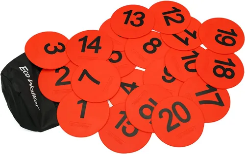 Miniatura 11 de Mini marcadores de suelo de 4 pulgadas para aula, preescolar y jardín de infantes (juego de 20 unidades) (número 1-30)