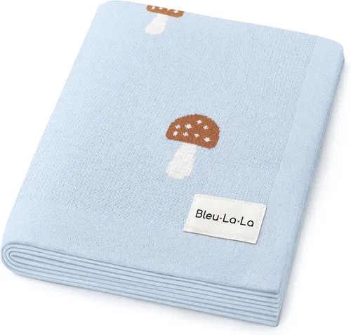 Miniatura 28 de Manta de punto para bebé, 100% algodón, suave, acogedora, para envolver cuna, manta de regalo para recién nacidos, bebés, niños pequeños, unisex 12